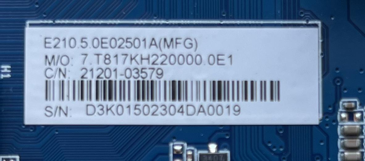 MAIN PARA SMART TV SANSUI ROKU UHD   ((NUEVA)) / NUMERO DE PARTE 21201-03579 / CV817-KH / 7.T817KH220000.0E1 / E210.50E02501A(MFG) / D3K01502304DA0019 / 0405DDAB5BD4 / MODELO SMX55P7UR - Imagen 2